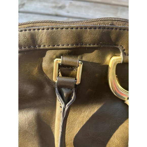 London Fog Benson Dome Green Satchel Purse - Picture 3 of 10